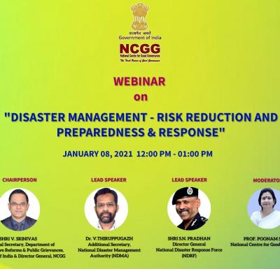 Introductory Comments at the Webinar on “Disaster Management – Risk Reduction & Preparedness and Response” on 08th January 2021 – V. Srinivas