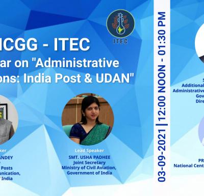 Presentation made by Smt. Usha Padhee, Joint Secretary, Ministry of Civil Aviation at the NCGG - ITEC Webinar on "Administrative Innovations - India Post & UDAN" held on 03rd September 2021 