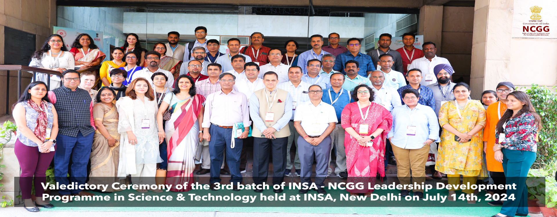 Valedictory Ceremony of the 3rd batch of INSA - NCGG LEADS Programme held at INSA, New Delhi on July 14th 2024