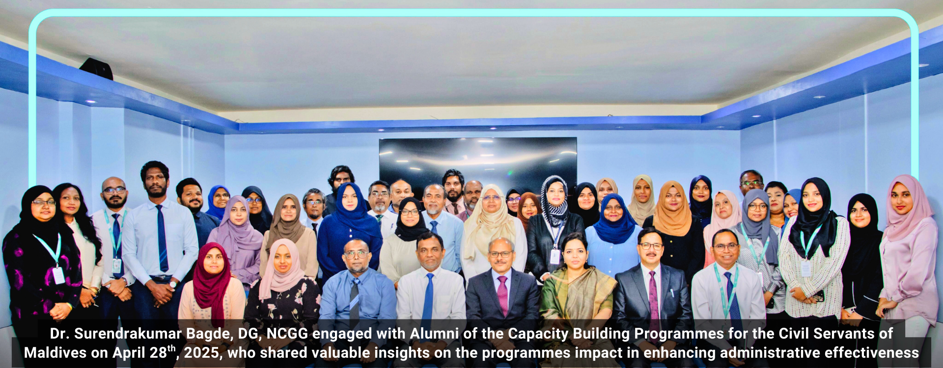 Dr. Surendrakumar Bagde, DG, NCGG engaged with Alumni of the Capacity Building Programmes for the Civil Servants of Maldives on April 28th, 2025, who shared valuable insights on the programmes impact in enhancing administrative effectiveness