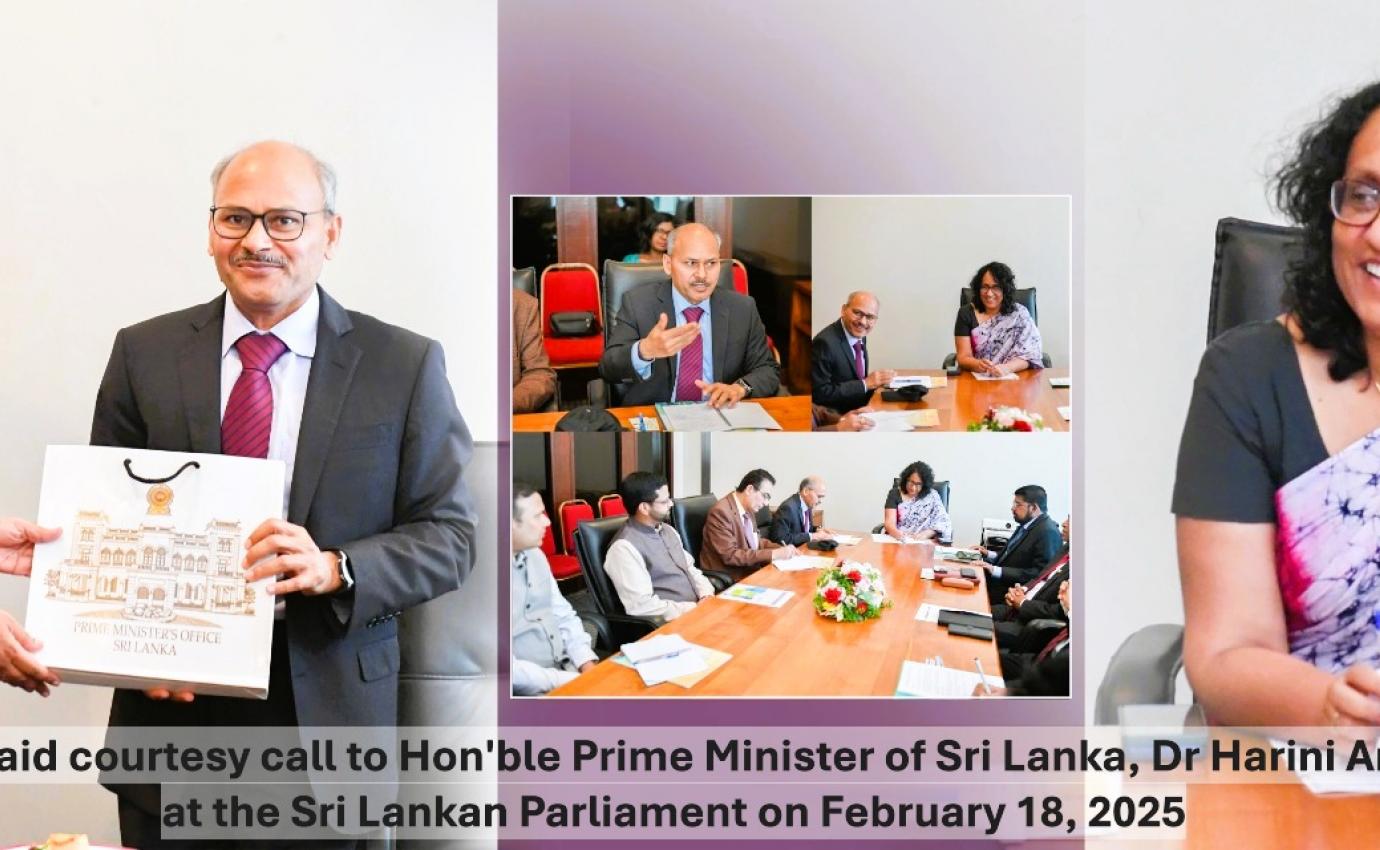 DG, NCGG paid courtesy call to Hon'ble Prime Minister of Sri Lanka, Dr Harini Amarasuriya at the Sri Lankan Parliament on February 18, 2025